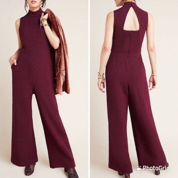 Anthropologie Pants - Anthropologie Charley Mock Neck Jumpsuit NWT Sz M